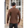COOFANDY Men’s Mock Turtleneck Sweaters Long Sleeve Casual Knit Shirts Half Neck Thermal Lightweight Pullover Sweater(Brown)