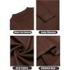 COOFANDY Men’s Mock Turtleneck Sweaters Long Sleeve Casual Knit Shirts Half Neck Thermal Lightweight Pullover Sweater(Brown)