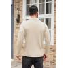 COOFANDY Men’s Mock Turtleneck Sweaters Long Sleeve Casual Knit Shirts Half Neck Thermal Lightweight Pullover Sweater(Cream)