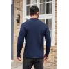 COOFANDY Men’s Mock Turtleneck Sweaters Long Sleeve Casual Knit Shirts Half Neck Thermal Lightweight Pullover Sweater(Dark Blue)