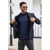 COOFANDY Men’s Mock Turtleneck Sweaters Long Sleeve Casual Knit Shirts Half Neck Thermal Lightweight Pullover Sweater(Dark Blue)