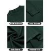 COOFANDY Men’s Mock Turtleneck Sweaters Long Sleeve Casual Knit Shirts Half Neck Thermal Lightweight Pullover Sweater(Dark Green)
