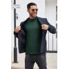COOFANDY Men’s Mock Turtleneck Sweaters Long Sleeve Casual Knit Shirts Half Neck Thermal Lightweight Pullover Sweater(Dark Green)