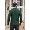 COOFANDY Men’s Mock Turtleneck Sweaters Long Sleeve Casual Knit Shirts Half Neck Thermal Lightweight Pullover Sweater(Dark Green)