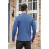 COOFANDY Men’s Mock Turtleneck Sweaters Long Sleeve Casual Knit Shirts Half Neck Thermal Lightweight Pullover Sweater(Denim Blue)