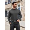 COOFANDY Men’s Mock Turtleneck Sweaters Long Sleeve Casual Knit Shirts Half Neck Thermal Lightweight Pullover Sweater(Grey)