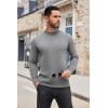 COOFANDY Men’s Mock Turtleneck Sweaters Long Sleeve Casual Knit Shirts Half Neck Thermal Lightweight Pullover Sweater(Light Grey)