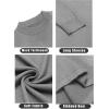 COOFANDY Men’s Mock Turtleneck Sweaters Long Sleeve Casual Knit Shirts Half Neck Thermal Lightweight Pullover Sweater(Light Grey)