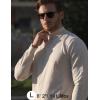 COOFANDY Men’s Mock Turtleneck Sweaters Long Sleeve Casual Knit Shirts Half Neck Thermal Lightweight Pullover Sweater(White)