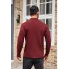 COOFANDY Men’s Mock Turtleneck Sweaters Long Sleeve Casual Knit Shirts Half Neck Thermal Lightweight Pullover Sweater(Wine Red)