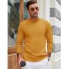 COOFANDY Men’s Mock Turtleneck Sweaters Long Sleeve Casual Knit Shirts Half Neck Thermal Lightweight Pullover Sweater(Yellow)