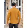 COOFANDY Men’s Mock Turtleneck Sweaters Long Sleeve Casual Knit Shirts Half Neck Thermal Lightweight Pullover Sweater(Yellow)
