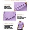 COOFANDY Men’s Muscle Fit Dress Shirts Wrinkle-Free Short Sleeve Casual Button Down Shirt(Lavender)