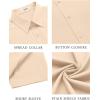 COOFANDY Men’s Muscle Fit Dress Shirts Wrinkle-Free Short Sleeve Casual Button Down Shirt(Light Khaki)