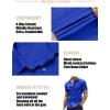 COOFANDY Men’s Muscle Fit Dress Shirts Wrinkle-Free Short Sleeve Casual Button Down Shirt(Royal Blue)