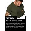 COOFANDY Men’s Muscle T-Shirt Pleated Raglan Sleeve Bodybuilding Gym Tee Short Sleeve Fashion Workout Shirts Hipster Shirt(Army Green)