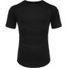 COOFANDY Men’s Muscle T-Shirt Pleated Raglan Sleeve Bodybuilding Gym Tee Short Sleeve Fashion Workout Shirts Hipster Shirt(Black)