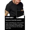COOFANDY Men’s Muscle T-Shirt Pleated Raglan Sleeve Bodybuilding Gym Tee Short Sleeve Fashion Workout Shirts Hipster Shirt(Black)
