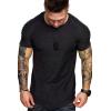 COOFANDY Men’s Muscle T-Shirt Pleated Raglan Sleeve Bodybuilding Gym Tee Short Sleeve Fashion Workout Shirts Hipster Shirt(Black)