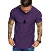 COOFANDY Men’s Muscle T-Shirt Pleated Raglan Sleeve Bodybuilding Gym Tee Short Sleeve Fashion Workout Shirts Hipster Shirt(Dark Purple)