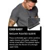 COOFANDY Men’s Muscle T-Shirt Pleated Raglan Sleeve Bodybuilding Gym Tee Short Sleeve Fashion Workout Shirts Hipster Shirt(Grey)