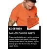 COOFANDY Men’s Muscle T-Shirt Pleated Raglan Sleeve Bodybuilding Gym Tee Short Sleeve Fashion Workout Shirts Hipster Shirt(Orange)