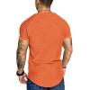 COOFANDY Men’s Muscle T-Shirt Pleated Raglan Sleeve Bodybuilding Gym Tee Short Sleeve Fashion Workout Shirts Hipster Shirt(Orange)