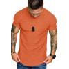 COOFANDY Men’s Muscle T-Shirt Pleated Raglan Sleeve Bodybuilding Gym Tee Short Sleeve Fashion Workout Shirts Hipster Shirt(Orange)