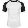 COOFANDY Men’s Muscle T-Shirt Pleated Raglan Sleeve Bodybuilding Gym Tee Short Sleeve Fashion Workout Shirts Hipster Shirt(Pattern3 (White & Black))