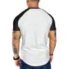COOFANDY Men’s Muscle T-Shirt Pleated Raglan Sleeve Bodybuilding Gym Tee Short Sleeve Fashion Workout Shirts Hipster Shirt(Pattern3 (White & Black))
