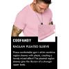 COOFANDY Men’s Muscle T-Shirt Pleated Raglan Sleeve Bodybuilding Gym Tee Short Sleeve Fashion Workout Shirts Hipster Shirt(Pink)
