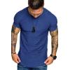 COOFANDY Men’s Muscle T-Shirt Pleated Raglan Sleeve Bodybuilding Gym Tee Short Sleeve Fashion Workout Shirts Hipster Shirt(Type1 – Blue)