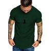 COOFANDY Men’s Muscle T-Shirt Pleated Raglan Sleeve Bodybuilding Gym Tee Short Sleeve Fashion Workout Shirts Hipster Shirt(Type1 – Dark Green)