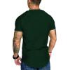 COOFANDY Men’s Muscle T-Shirt Pleated Raglan Sleeve Bodybuilding Gym Tee Short Sleeve Fashion Workout Shirts Hipster Shirt(Type1 – Dark Green)