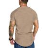 COOFANDY Men’s Muscle T-Shirt Pleated Raglan Sleeve Bodybuilding Gym Tee Short Sleeve Fashion Workout Shirts Hipster Shirt(Type1 – Khaki)
