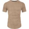 COOFANDY Men’s Muscle T-Shirt Pleated Raglan Sleeve Bodybuilding Gym Tee Short Sleeve Fashion Workout Shirts Hipster Shirt(Type1 – Khaki)