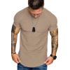 COOFANDY Men’s Muscle T-Shirt Pleated Raglan Sleeve Bodybuilding Gym Tee Short Sleeve Fashion Workout Shirts Hipster Shirt(Type1 – Khaki)
