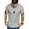 COOFANDY Men’s Muscle T-Shirt Pleated Raglan Sleeve Bodybuilding Gym Tee Short Sleeve Fashion Workout Shirts Hipster Shirt(Type1 – Light Grey)