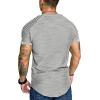 COOFANDY Men’s Muscle T-Shirt Pleated Raglan Sleeve Bodybuilding Gym Tee Short Sleeve Fashion Workout Shirts Hipster Shirt(Type1 – Light Grey)