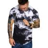 COOFANDY Men’s Muscle T-Shirt Pleated Raglan Sleeve Bodybuilding Gym Tee Short Sleeve Fashion Workout Shirts Hipster Shirt(Type1 – Pattern1 (Tie Dye))