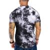 COOFANDY Men’s Muscle T-Shirt Pleated Raglan Sleeve Bodybuilding Gym Tee Short Sleeve Fashion Workout Shirts Hipster Shirt(Type1 – Pattern1 (Tie Dye))