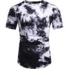 COOFANDY Men’s Muscle T-Shirt Pleated Raglan Sleeve Bodybuilding Gym Tee Short Sleeve Fashion Workout Shirts Hipster Shirt(Type1 – Pattern1 (Tie Dye))