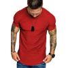 COOFANDY Men’s Muscle T-Shirt Pleated Raglan Sleeve Bodybuilding Gym Tee Short Sleeve Fashion Workout Shirts Hipster Shirt(Type1 – Ponceau)