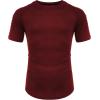 COOFANDY Men’s Muscle T-Shirt Pleated Raglan Sleeve Bodybuilding Gym Tee Short Sleeve Fashion Workout Shirts Hipster Shirt(Type1 – Wine Red)