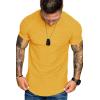 COOFANDY Men’s Muscle T-Shirt Pleated Raglan Sleeve Bodybuilding Gym Tee Short Sleeve Fashion Workout Shirts Hipster Shirt(Type1 – Yellow)
