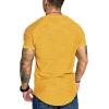 COOFANDY Men’s Muscle T-Shirt Pleated Raglan Sleeve Bodybuilding Gym Tee Short Sleeve Fashion Workout Shirts Hipster Shirt(Type1 – Yellow)