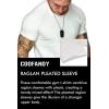 COOFANDY Men’s Muscle T-Shirt Pleated Raglan Sleeve Bodybuilding Gym Tee Short Sleeve Fashion Workout Shirts Hipster Shirt(White)