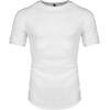 COOFANDY Men’s Muscle T-Shirt Pleated Raglan Sleeve Bodybuilding Gym Tee Short Sleeve Fashion Workout Shirts Hipster Shirt(White)
