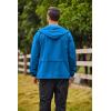 COOFANDY Mens Packable Rain Jacket Lightweight Waterproof Raincoat with Hood Outdoor Rain Gear Travel Hiking Cycling(Blue)