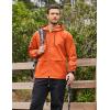 COOFANDY Mens Packable Rain Jacket Lightweight Waterproof Raincoat with Hood Outdoor Rain Gear Travel Hiking Cycling(Orange)
